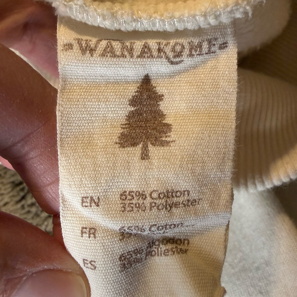 Wanakome Orange and White Funnel Neck Pullover Sweater - Picture 14 of 16